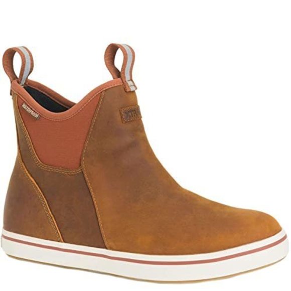 XTRATUF LEATHER ANKLE DECK BOOT ORANGE D (M)